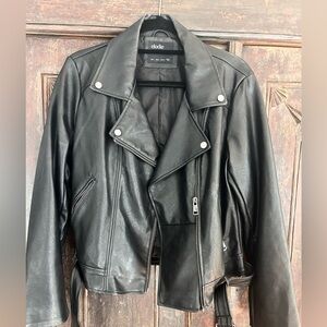 Elodie Black faux Leather Jacket